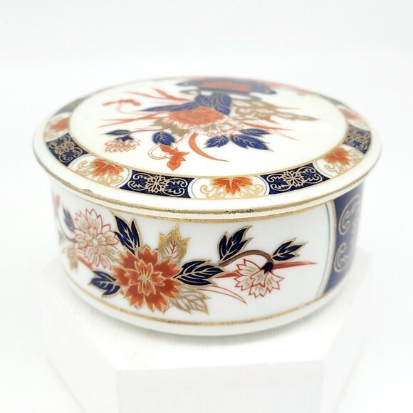 Vintage Imari Japanese Covered Trinket Dish By Asahi Sato Gordon Collection EUC - Picture 5 of 8